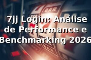 📊 7jj Login: Análise de Performance e Benchmarking 2026
